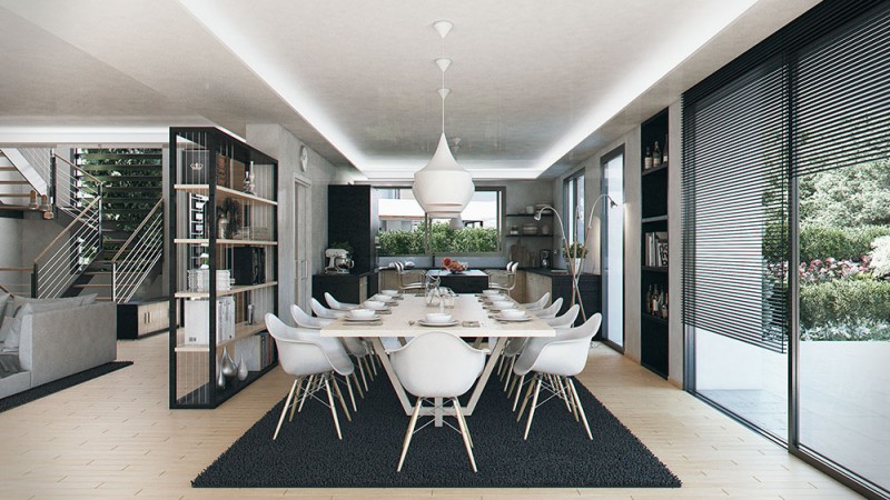 infografías 3d Marbella interior villa
