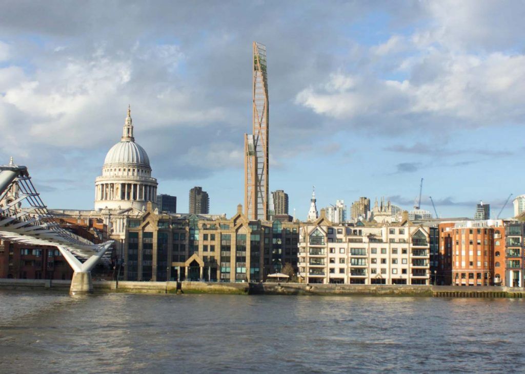 Rascacielos Torre de madera de PLP Architecture, Londres (Reino Unido)