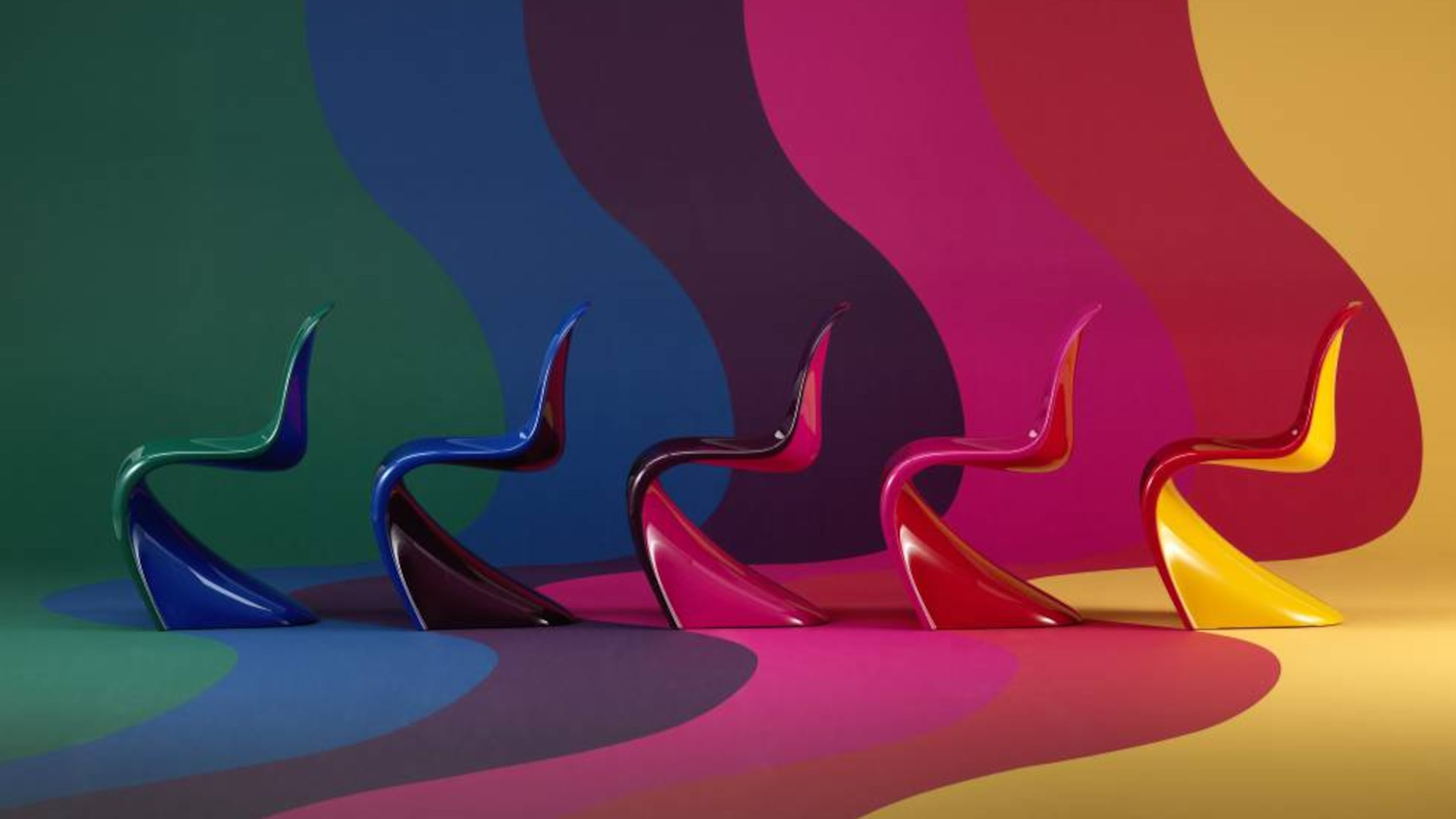 verner panton silla colores