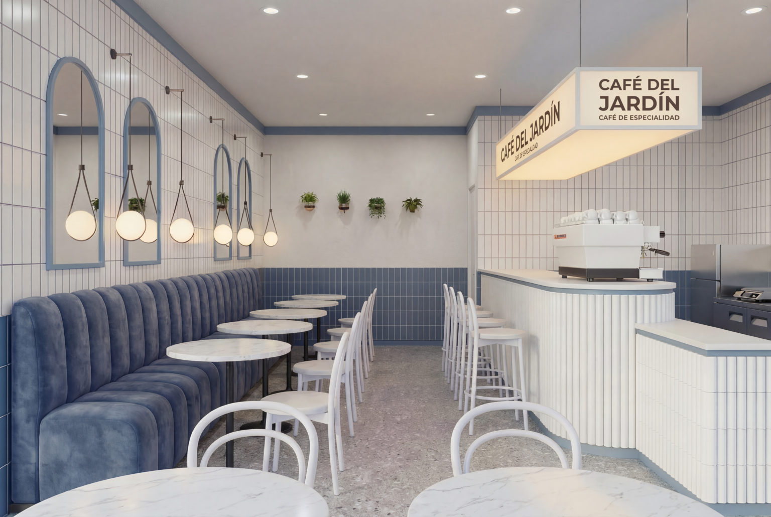 Diseño Interior Cafetería de Autor | Mediterráneo Contemporáneo